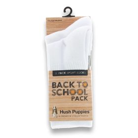 MEDIA HUSH PUPPIES ALGODÓN/SPANDEX SPORT 2PACK BLANCO PARA HOMBRE