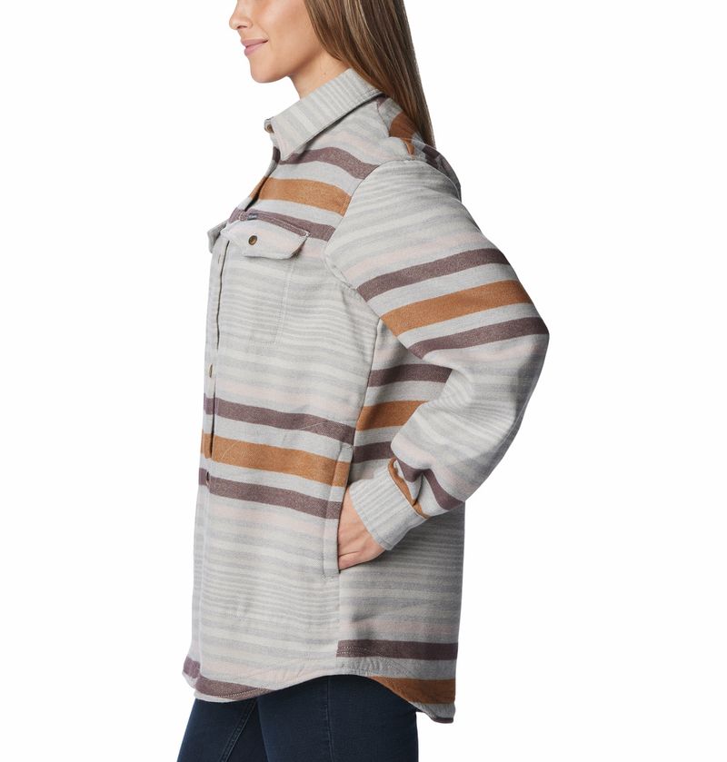 Polar-Para-Mujer-Camisero-Calico-Basin™-Gris-Columbia