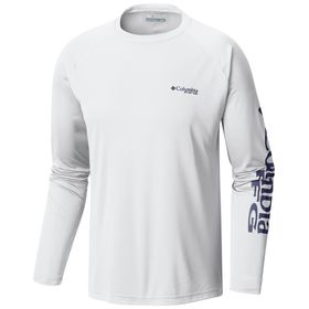 Polo Para Hombre Manga Larga PFG Terminal Tackle™ Blanco Vestuario