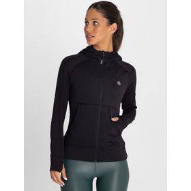POLERA PARA MUJER FULL ZIP WARMER NEGRO BSOUL