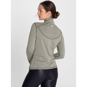 POLO MANGA LARGA PARA MUJER HALF ZIP VERDE BSOUL