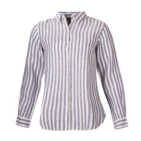 BLUSA PARA MUJER LINO ORGÁNICO LIRIOLINE AZUL ROCKFORD