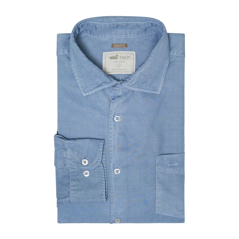 Camisa-Para-Hombre-Tencel-Tencel-Azul-Rockford