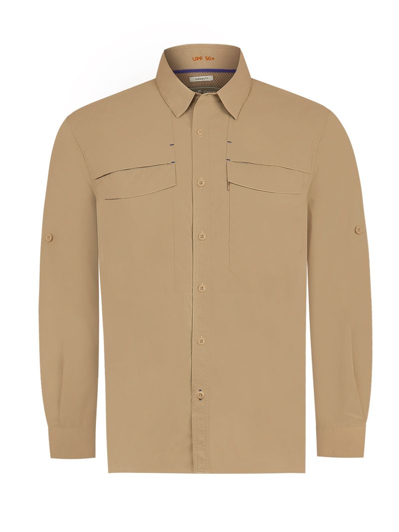 Camisa-Para-Hombre-Manga-Larga-Chungara-Beige-Crudo-Rockford