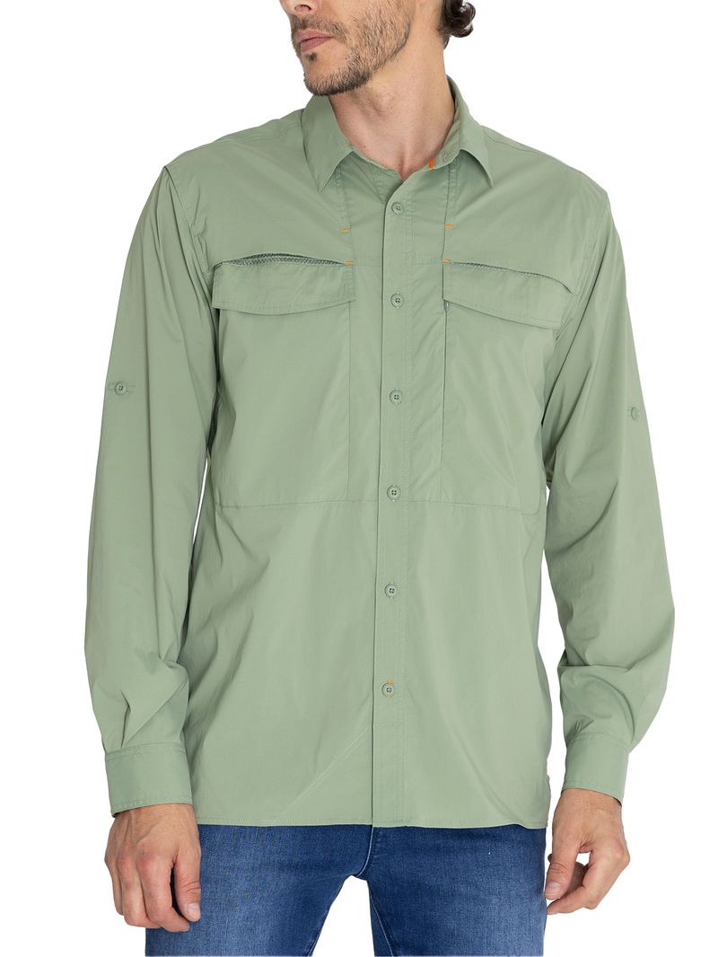 Camisa-Para-Hombre-Manga-Larga-Chungara-Verde-Rockford