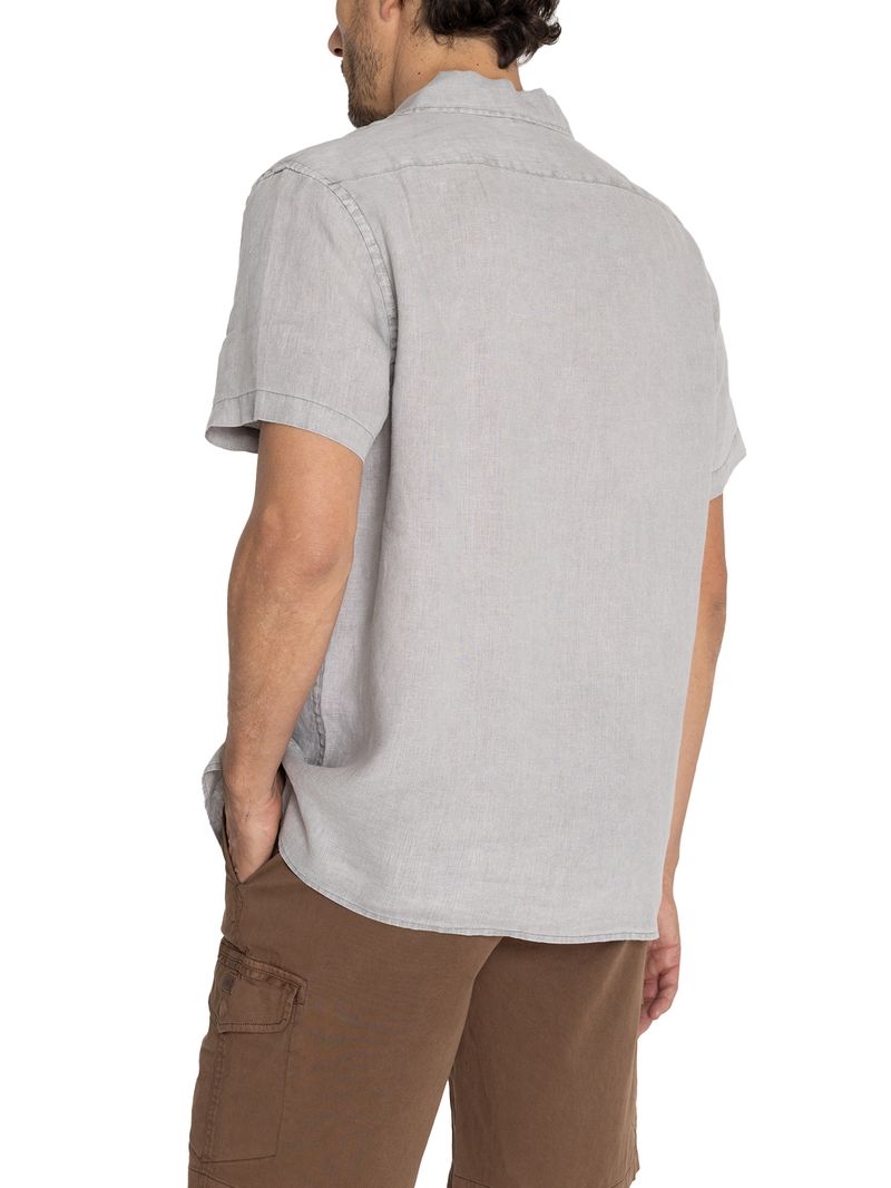 Camisa-Para-Hombre-Manga-Corta-Braga-Gris-Rockford