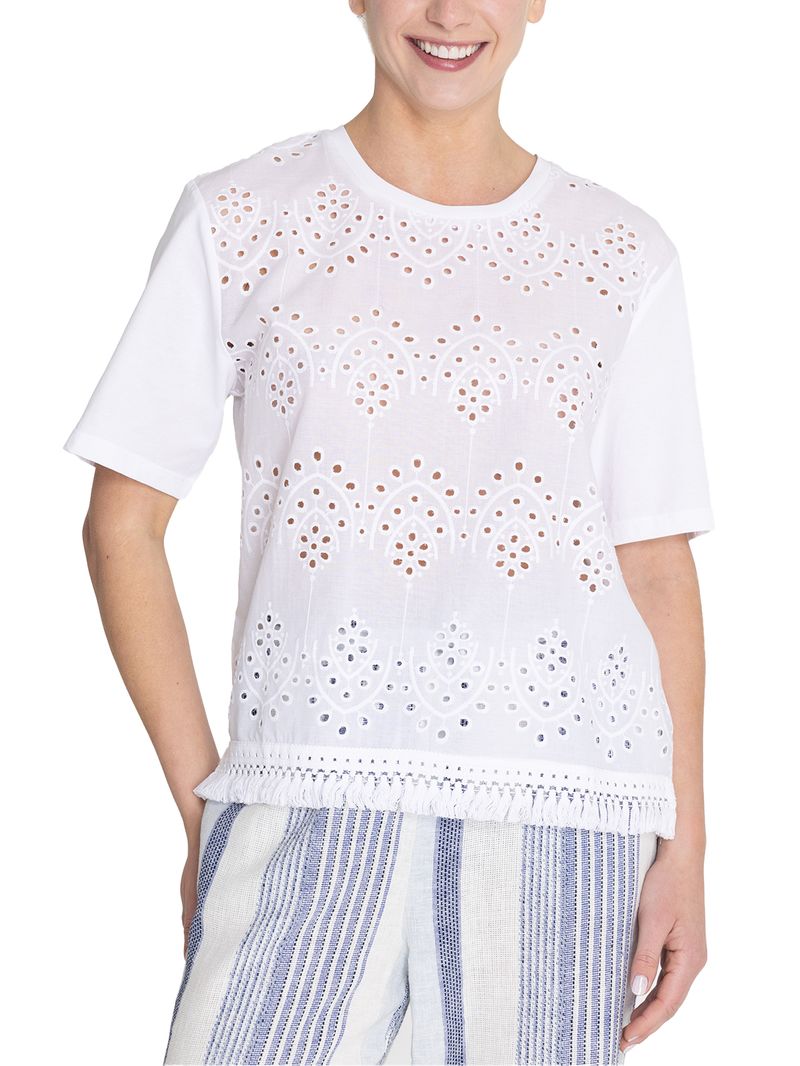 Polo-Para-Mujer-Manga-Corta-Lates-Blanco-Rockford
