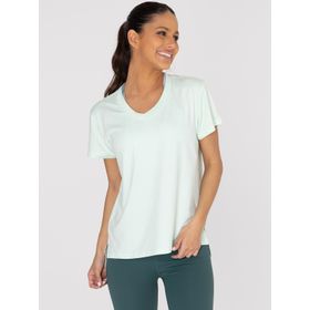 POLO MANGA CORTA PARA MUJER  V-NECK VERDE BSOUL