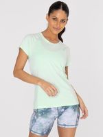Polo-Manga-Corta-Para-Mujer--T-Shirt-Round-Neck-Verde-Bsoul