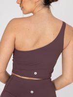 Bra-Para-Mujer-Deportivo-Asymmetric-Crop-Top-Marron-Bsoul