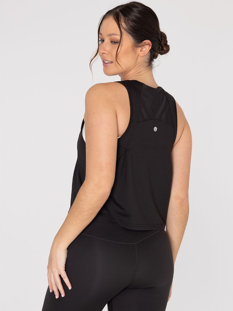 Polo-Sin-Mangas-Para-Mujer--Vest-Zia-Negro-Bsoul