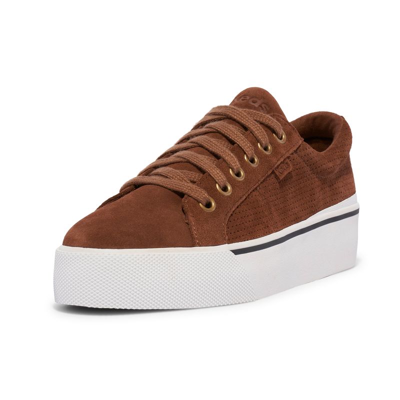 Zapatilla-Suede-Mujer-Jump-Kick-Duo-Perf-Marron-Keds