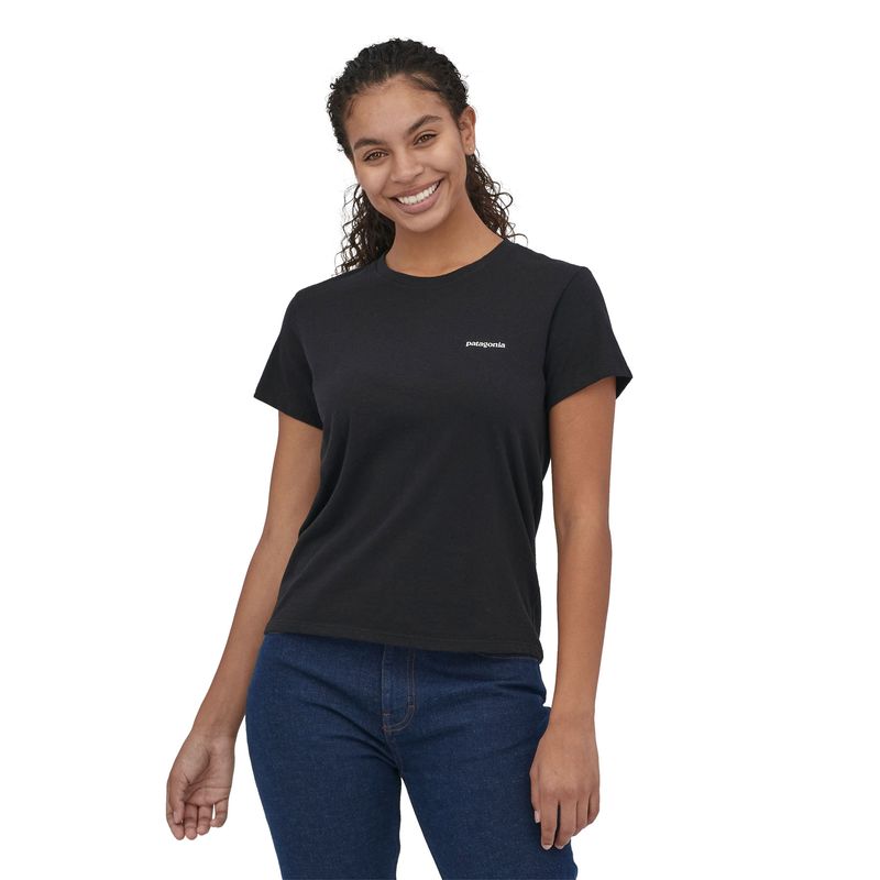 Polo-Para-Mujer--P-6-Logo-Responsibili-Tee®-Negro-Patagonia