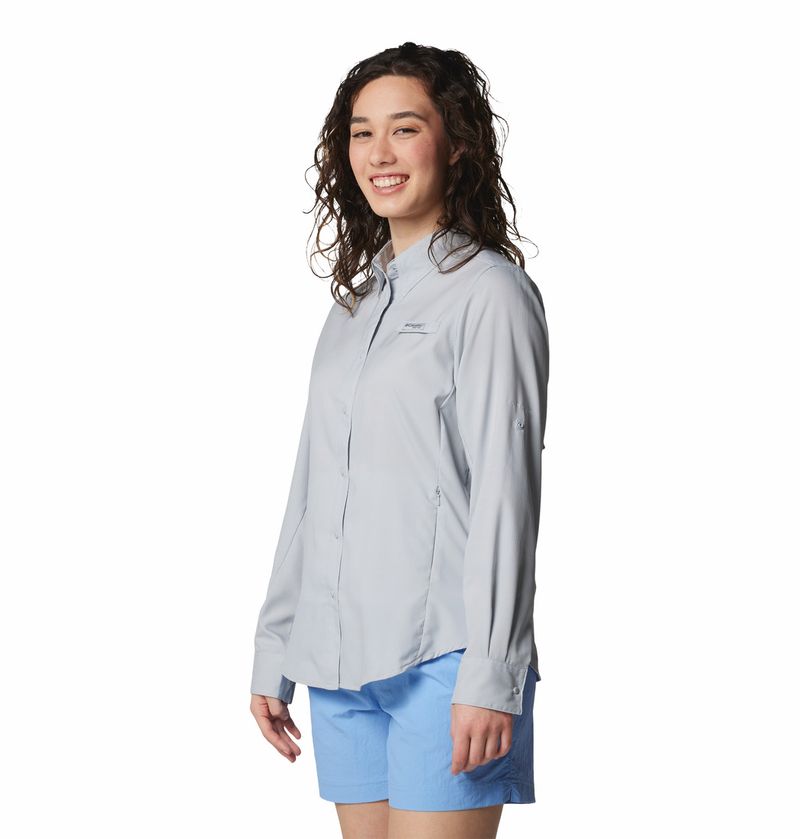 Blusa-Para-Mujer-Manga-Larga-Pfg-Tamiami™-Ii-Gris-Columbia