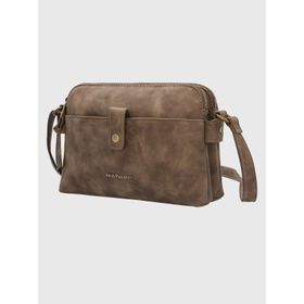 CARTERA HUSHPUPPIES ECOCUERO DEAN CROSS CHOCOLATE PARA MUJER