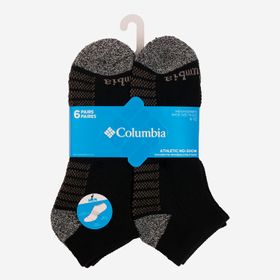 MEDIAS UNISEX 6 PACK - NO SHOW FASHION NEGRO COLUMBIA
