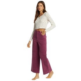 PANTALÓN PARA MUJER  BE FREE CORD MORADO BILLABONG