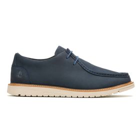Zapato Para Hombre Cuero Jenson Mocc Toe Azul Hush Puppies