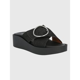 Sandalia Para Mujer Cuero Gise Negro Hush Puppies