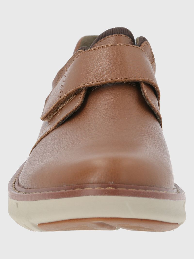 Zapatilla-Para-Hombre-Cuero-Poliester-Smart-Velcro-Cafe-Claro-Hush-Puppies