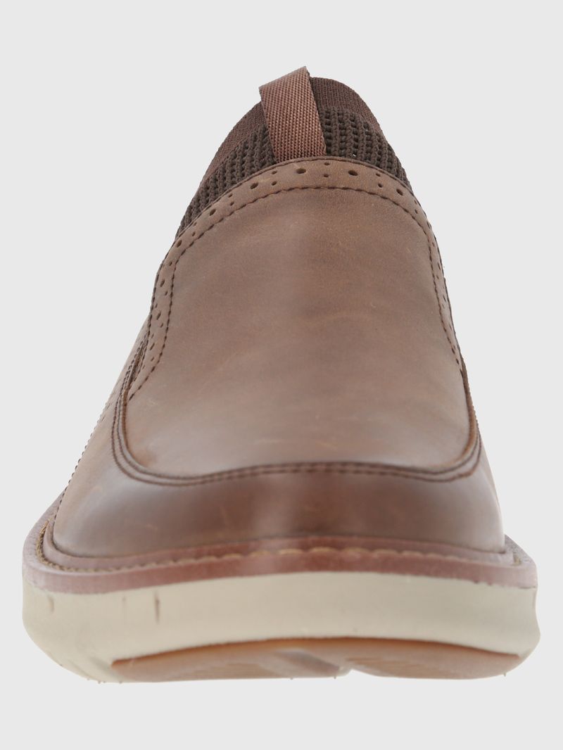 Zapato-Para-Hombre-Cuero-Poliester-Smart-Slip-On-Cafe-Oscuro-Hush-Puppies