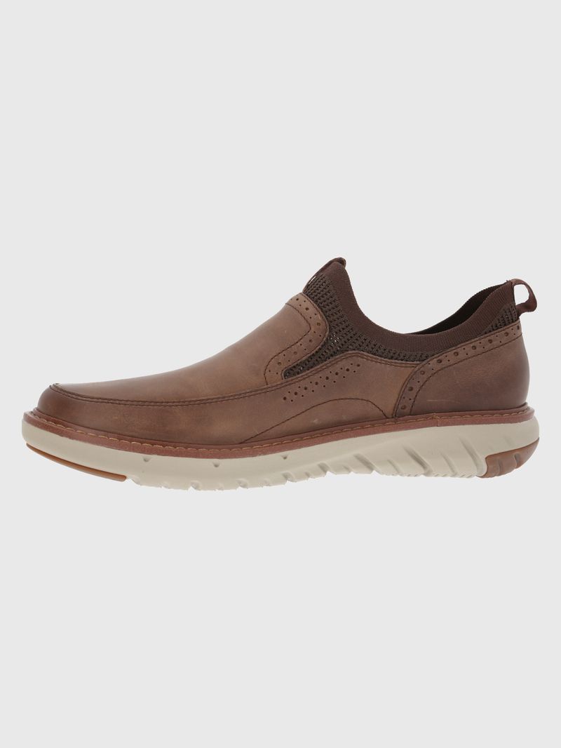 Zapato-Para-Hombre-Cuero-Poliester-Smart-Slip-On-Cafe-Oscuro-Hush-Puppies