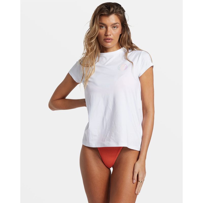 Lycra-Para-Mujer-Manga-Corta-Core-Sunday-Surf-Blanco-Billabong