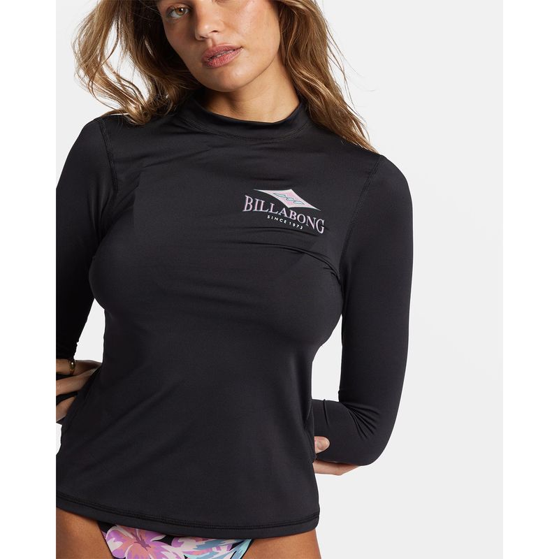 Lycra-Para-Mujer-Manga-Larga-Core-Loose-Fit-Long-Sleeve-Negro-Billabong