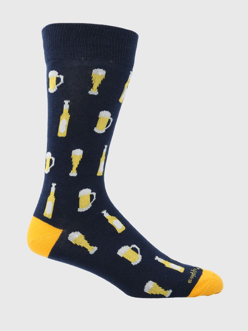 Media-Para-Hombre-Algodon-Elastano-Beer-Navy-Hushpuppies