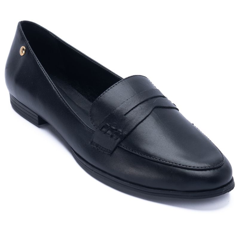 Mocasin-Para-Mujer-Cuero-Indiana-Negro-Hush-Puppies