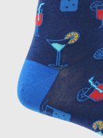 Media-Para-Hombre-Algodon-Elastano-Cocktail-Azul-Hushpuppies
