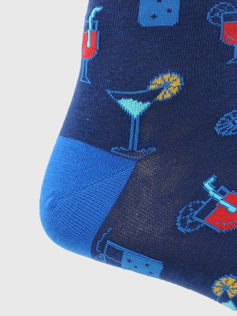 Media-Para-Hombre-Algodon-Elastano-Cocktail-Azul-Hushpuppies
