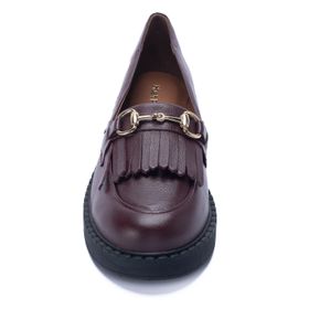 MOCASÍN PARA MUJER CUERO MADSON I GUINDA HUSH PUPPIES