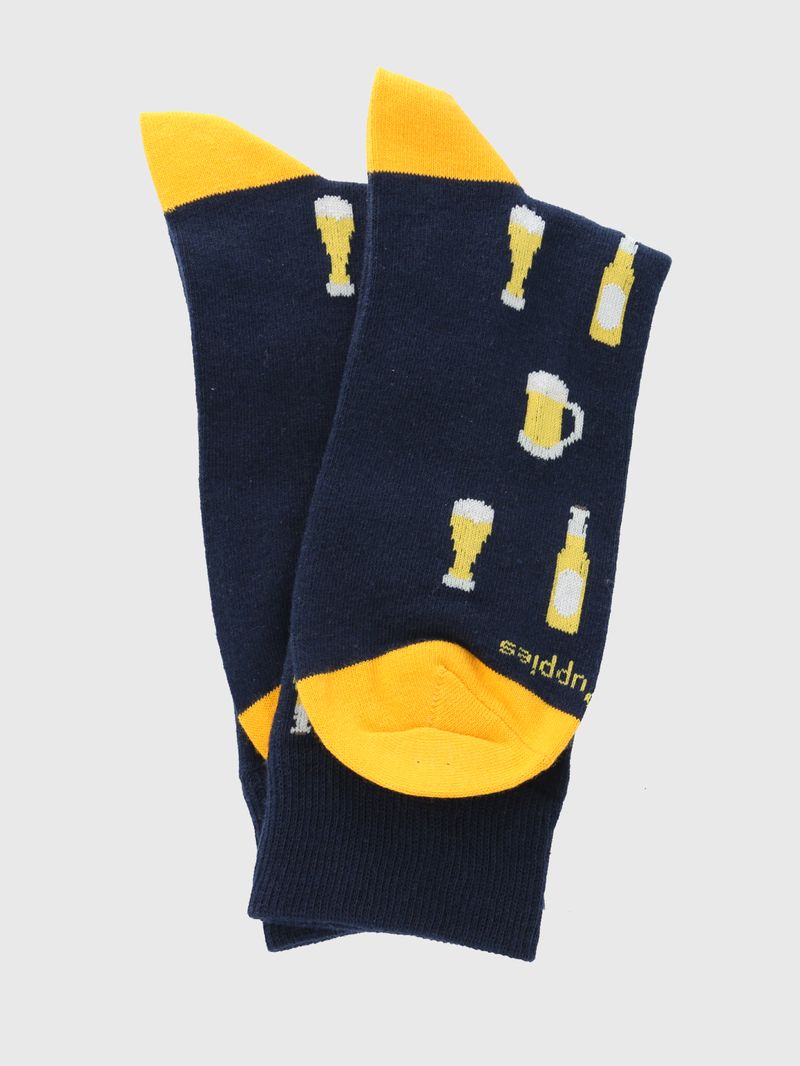 Media-Para-Hombre-Algodon-Elastano-Beer-Navy-Hushpuppies