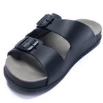 Sandalia-Para-Hombre-Cuero-Charles-Negro-Hush-Puppies