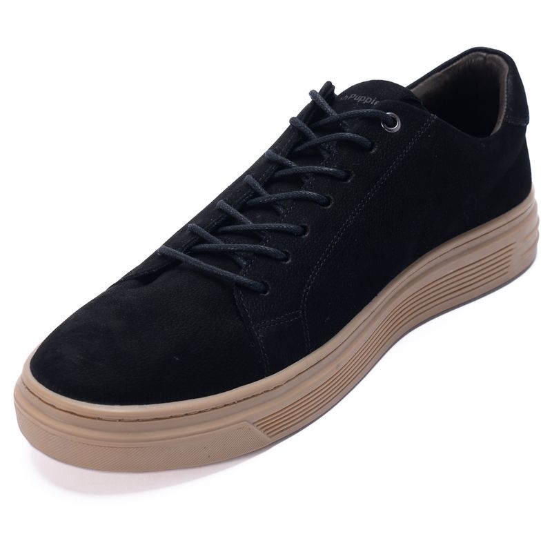 Zapatilla-Para-Hombre-Cuero-Alonso-Negro-Hush-Puppies