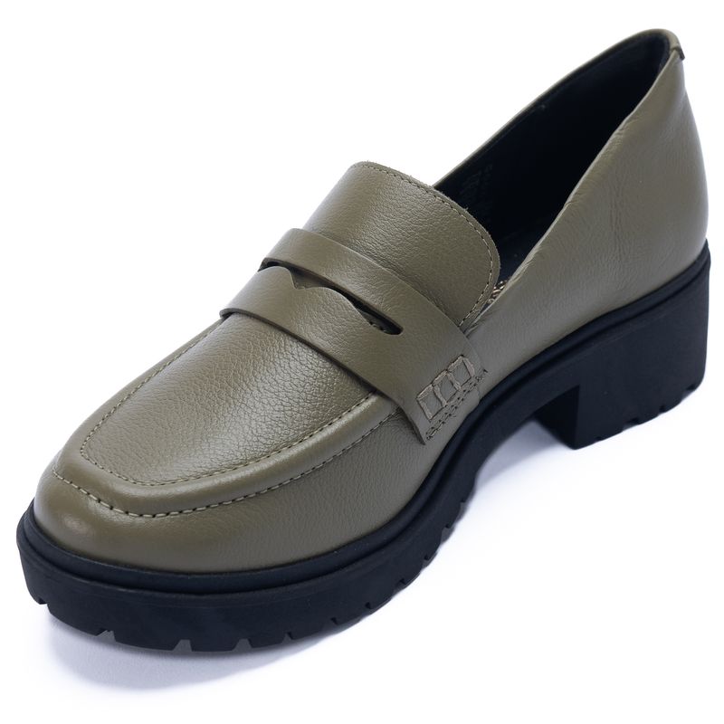 Mocasin-Para-Mujer-Cuero-Alma-Verde-Oliva-Hush-Puppies