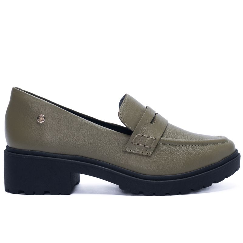 Mocasin-Para-Mujer-Cuero-Alma-Verde-Oliva-Hush-Puppies