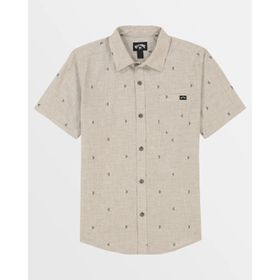 CAMISA PARA NIÑO MANGA CORTA BOYS' ALL DAY JACQUARD SS SHIRT BEIGE BILLABONG