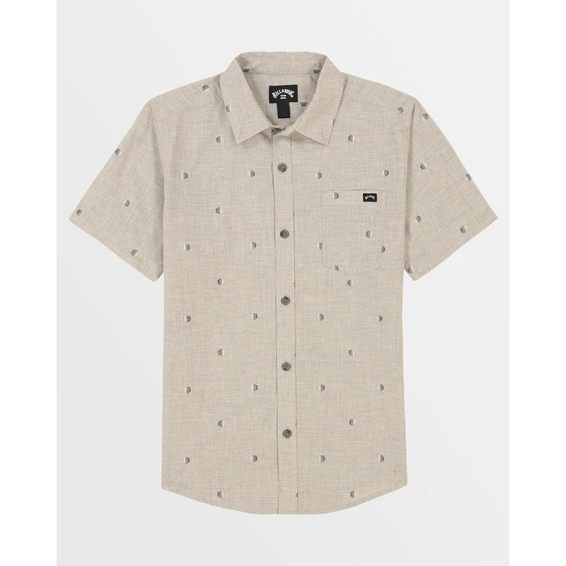 Camisa-Para-Niño-Manga-Corta-Boys--All-Day-Jacquard-Ss-Shirt-Beige-Billabong