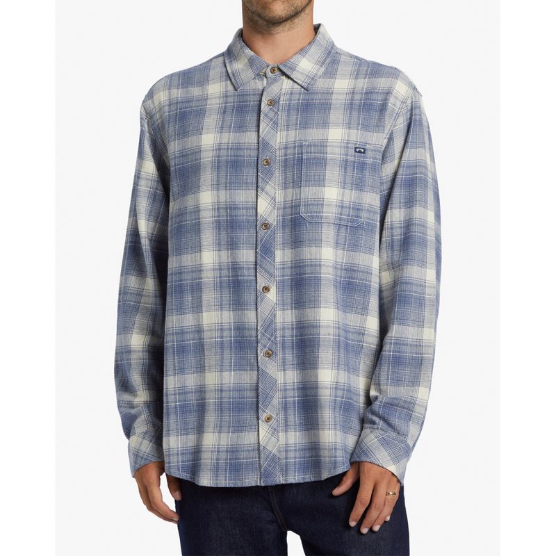 Camisa-Para-Hombre-Manga-Larga-Coastline-Flannel-Celeste-Billabong
