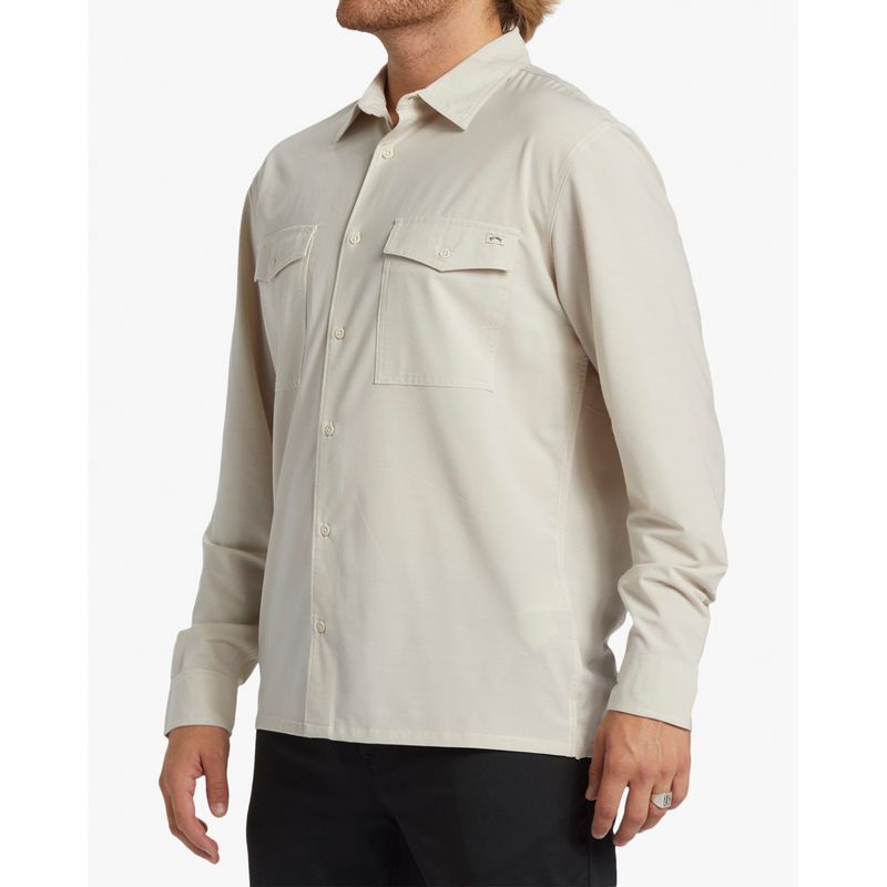 Camisa-Para-Hombre-Manga-Larga-Surftrek-Ls-Beige-Billabong