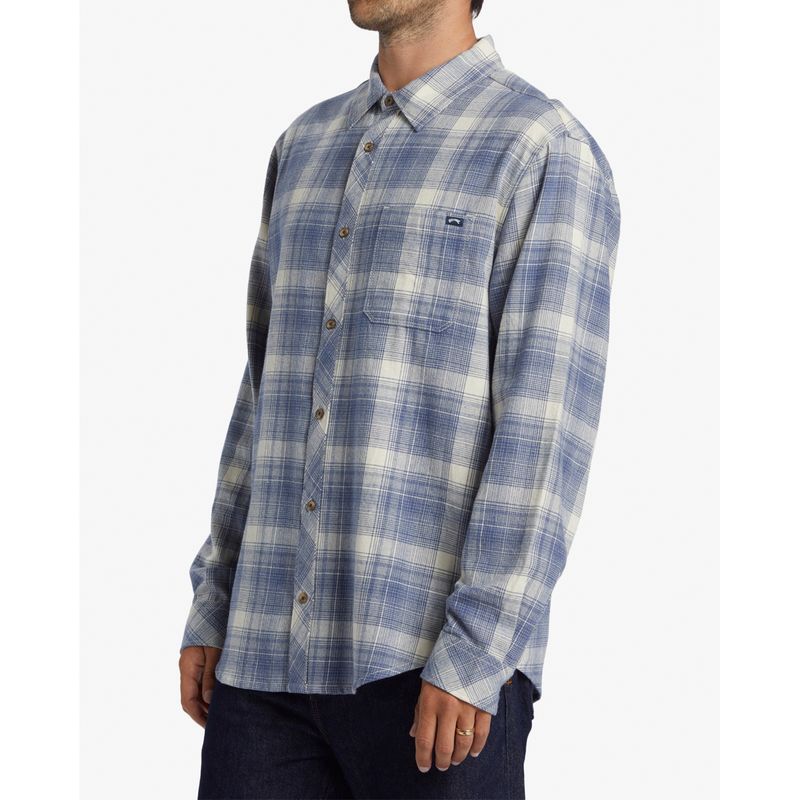 Camisa-Para-Hombre-Manga-Larga-Coastline-Flannel-Celeste-Billabong