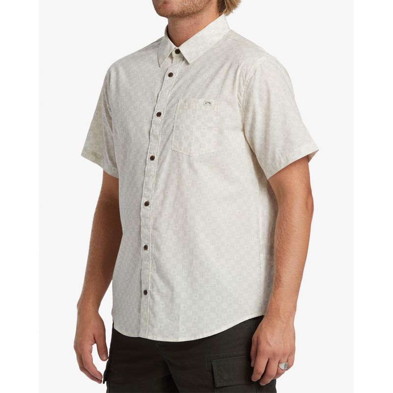 Camisa-Para-Hombre-Manga-Corta-Sundays-Mini-Ss-Beige-Billabong