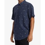 Camisa-Para-Hombre-Manga-Corta-All-Day-Jacquard-Azul-Billabong