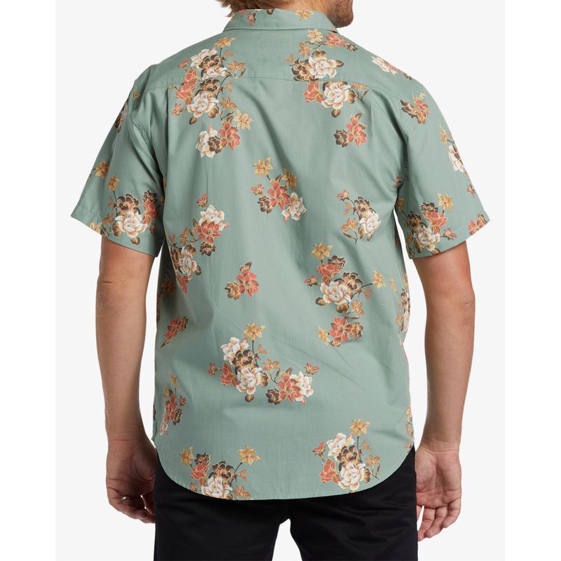 Camisa-Para-Hombre-Manga-Corta-Sundays-Mini-Ss-Verde-Billabong