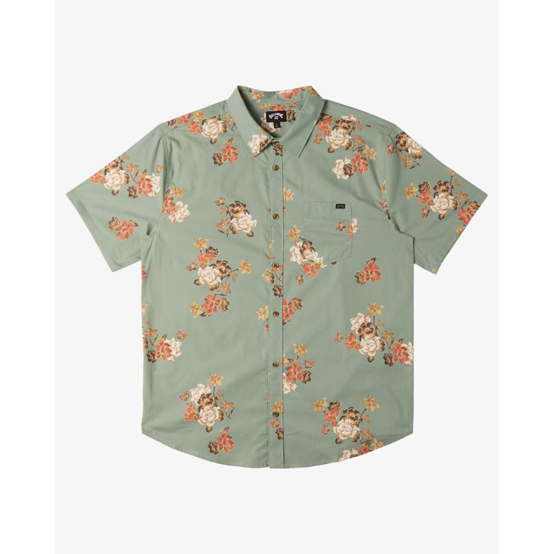 Camisa-Para-Hombre-Manga-Corta-Sundays-Mini-Ss-Verde-Billabong