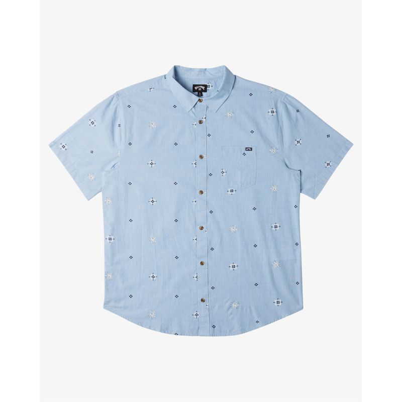 Camisa-Para-Hombre-Manga-Corta-Sundays-Mini-Ss-Celeste-Billabong