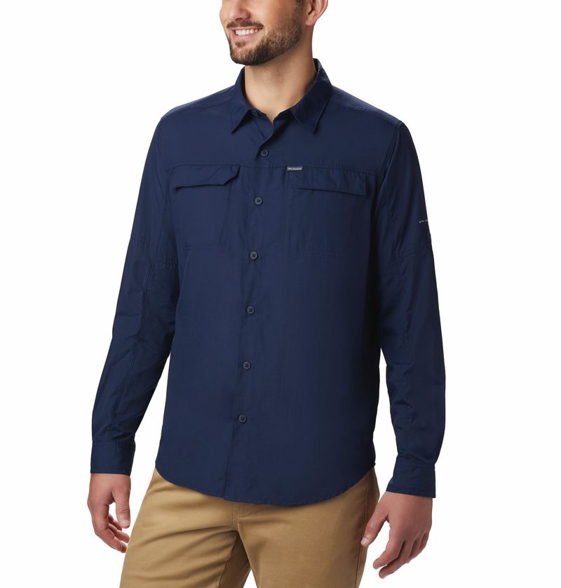 Camisa-Para-Hombre-Manga-Larga-Silver-Ridge™-2.0-Azul-Columbia