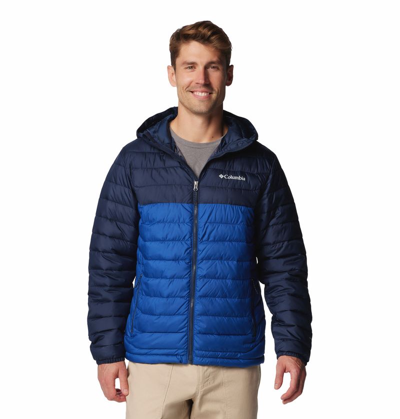 Casaca-Para-Hombre-Sintetica-Con-Capucha-Powder-Lite™-II-Azul-Columbia